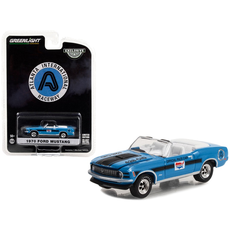 1970 Ford Mustang Mach 1 428 Cobra Jet Convertible “Atlanta International Raceway Official Pace Car” “Hobby Exclusive” Series 1/64 Diecast Model Car by Greenlight