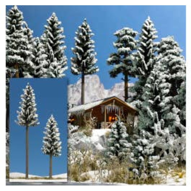Busch 6153  HO 2 Snow-covered Standard Spruce Trees