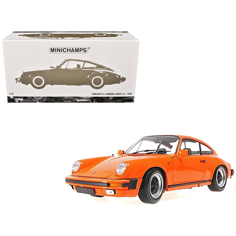 1983 Porsche 911 Carrera Coupe 3.2 Orange 1/18 Diecast Model Car by Minichamps