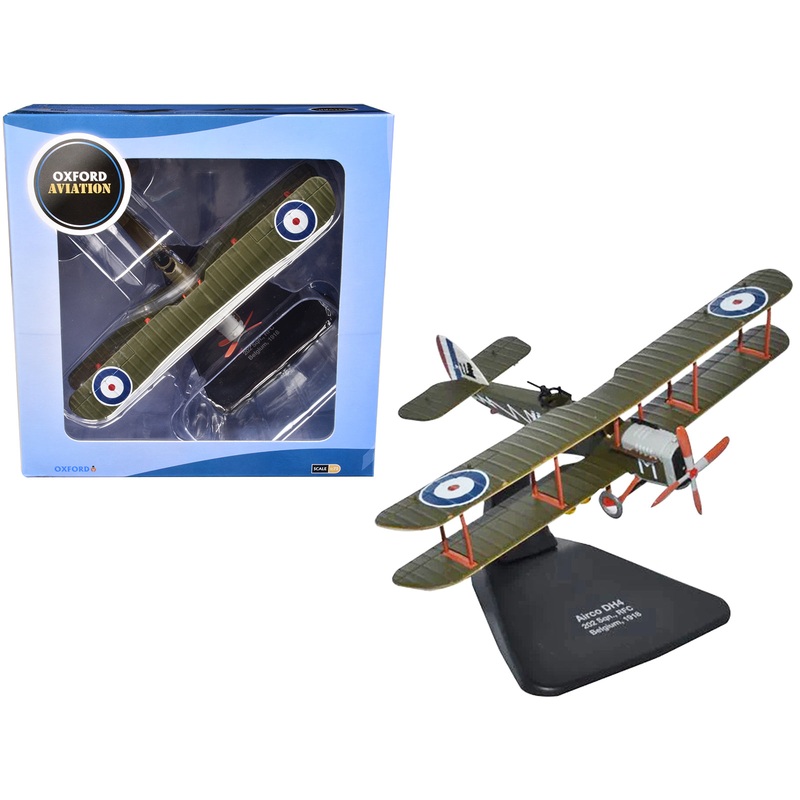 Airco DH4 Bomber Plane “202 Squadron RFC” (1918) “Oxford Aviation” Series 1/72 Diecast Model Airplane by Oxford Diecast