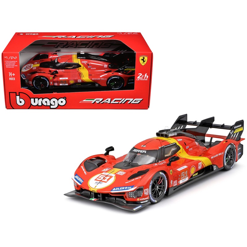 Ferrari 499P #51 James Calado – Antonio Giovinazzi – Alessandro Pier Guidi “Ferrari AF Corse” Winner “24 Hours of Le Mans” (2023) “Racing” Series 1/24 Diecast Model Car by Bburago