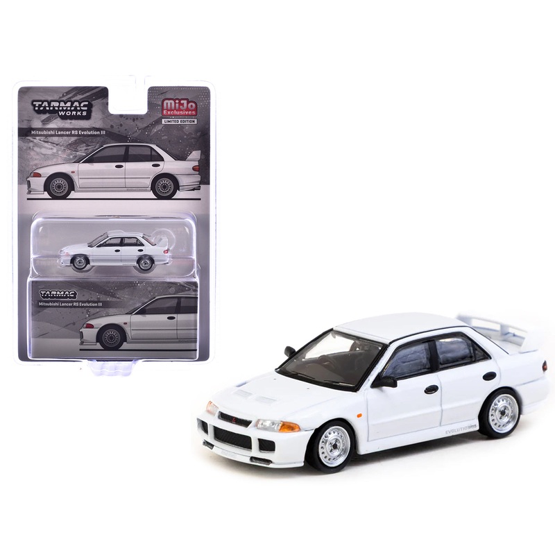Mitsubishi Lancer RS Evolution III RHD (Right Hand Drive) White “Global64” Series 1/64 Diecast Model by Tarmac Works
