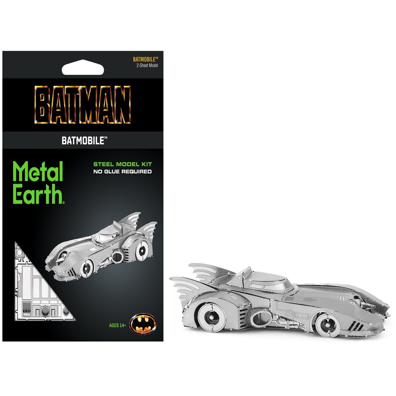 Model Kit 1989 Batmobile “Batman” (1989) Movie (Challenging Difficulty) Steel Model by Metal Earth