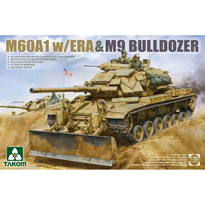 Takom – 1/35 M60A1 w/ERA & M9 Bulldozer
