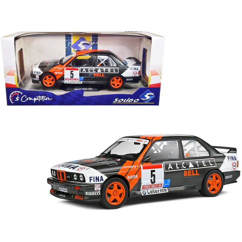 BMW E30 M3 Gr.A #5 Gregoire de Mevius – Willy Lux 3rd Place “Ypres 24 Hours Rally” (1990) “Competition” Series 1/18 Diecast Model Car by Solido
