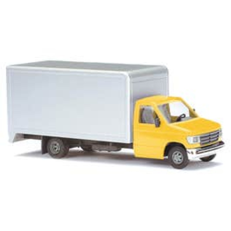 Busch 89117  HO Ford E-350 panel van, yellow/light grey