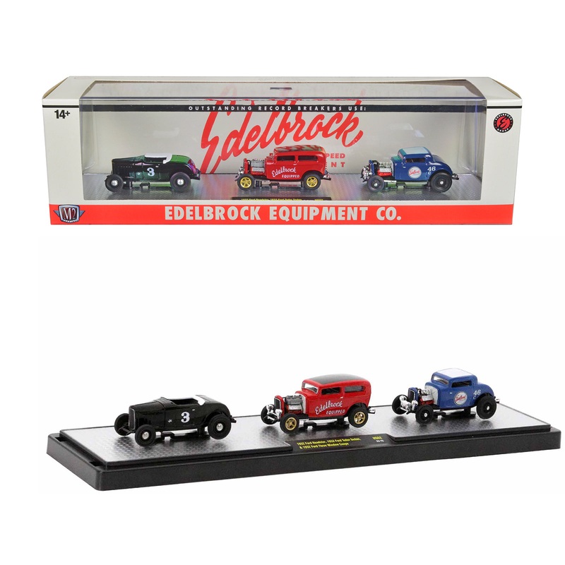 “Edelbrock Equipment Co.” Set of 3 Pieces Limited Edition to 2750 pieces Worldwide 1/64 Diecast Models by M2 Machines
