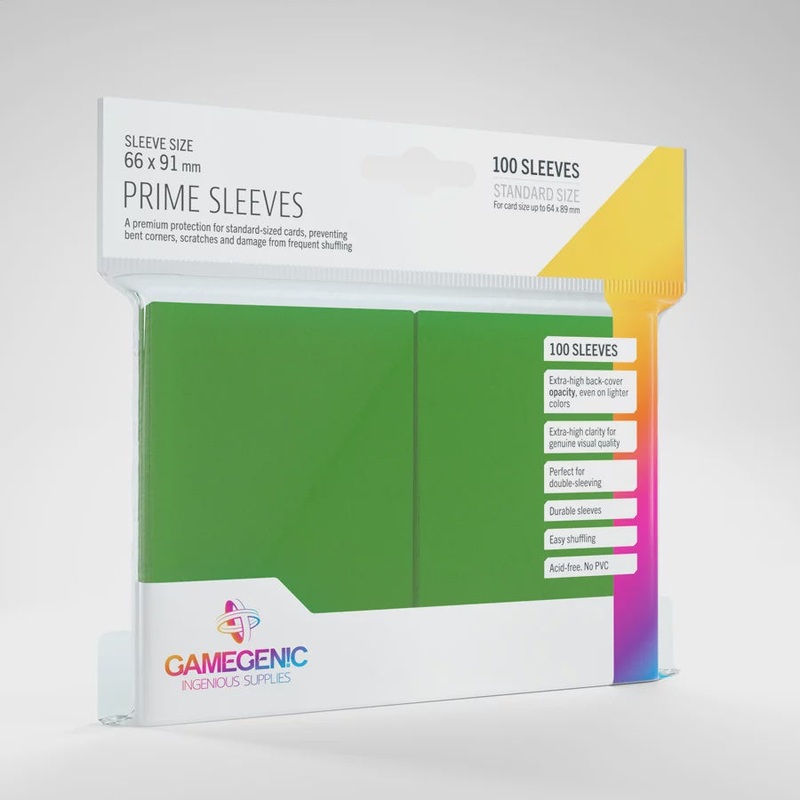 GameGenic – PRIME Sleeves: 66 x 91mm Green (100)