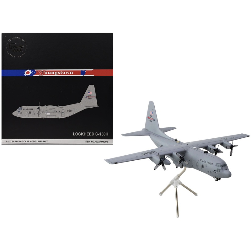 Lockheed C-130H Hercules Transport Aircraft “Youngstown Air Reserve Station” United States Air Force (89-9106) Gray “Gemini 200” Series 1/200 Diecast Model Airplane by GeminiJets