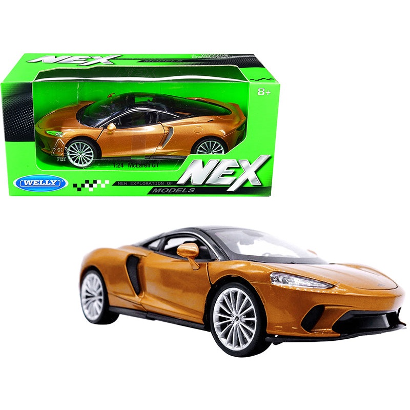 McLaren GT Gold Metallic with Black Top “NEX Models” 1/24 Diecast Model Car by Welly
