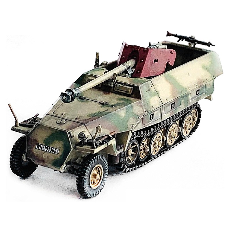 German Sd.Kfz. 251/22 Ausf.D Half-Tracked Armored Vehicle with 7.5cm PaK 40 Anti-Tank Gun “Unidentified Unit” (1945) “NEO Dragon Armor” Series 1/72 Plastic Model by Dragon Models