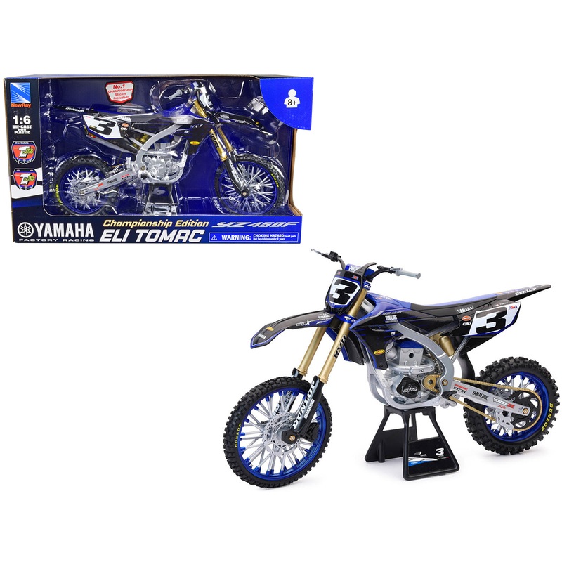 Yamaha YZ450F Motorcycle #3 Eli Tomac “Championship Edition” Yamaha Factory Racing 1/6 Diecast Model by New Ray