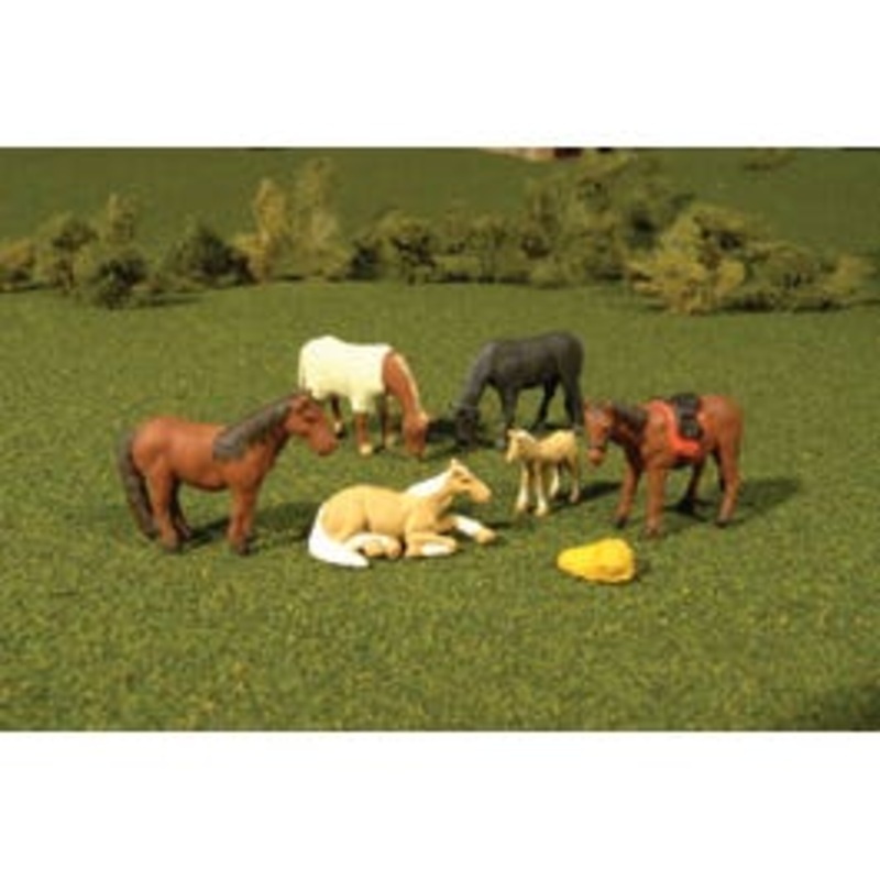 Bachmann #33119 HO HORSES 6 Pcs/Pk
