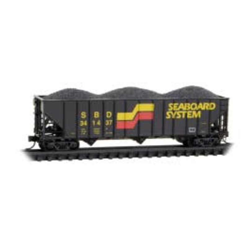 Micro Trains 10800053  N 100-Ton 3-Bay Open Hopper Seaboard System – Rd# 341437