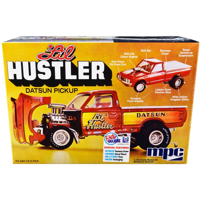 Skill 2 Model Kit 1975 Datsun Pickup Truck “Lil Hustler” 1/25 Scale Model by MPC