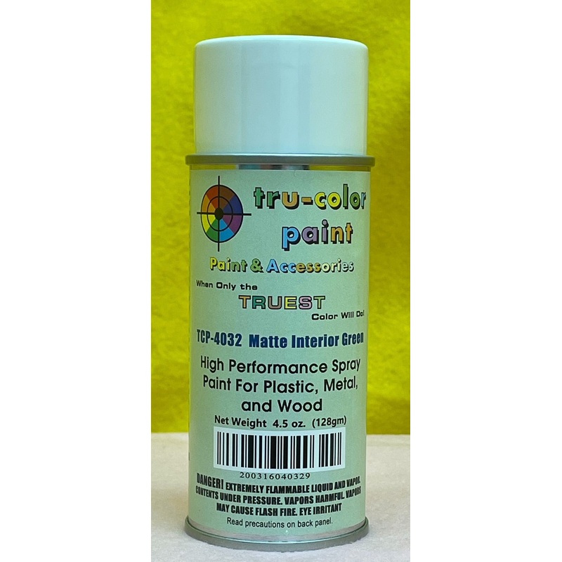 Tru Color TCP-4032 Matte Interior Green, Spray Can, 4.5 ounce, Plastic, Metal and Wood