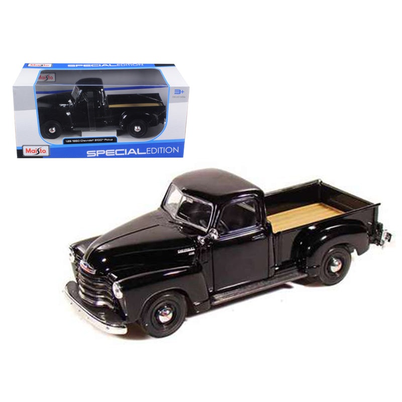 1950 Chevrolet 3100 Pickup Truck Black 1/25 Diecast Model Car by Maisto