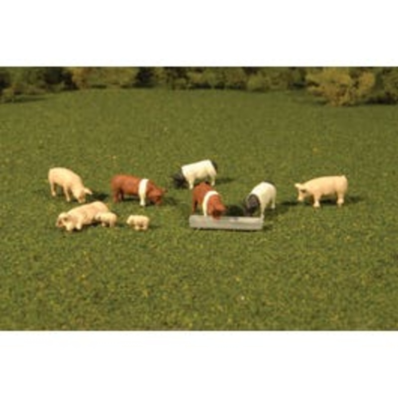 Bachmann #33118 HO PIGS 9 Pcs/Pk