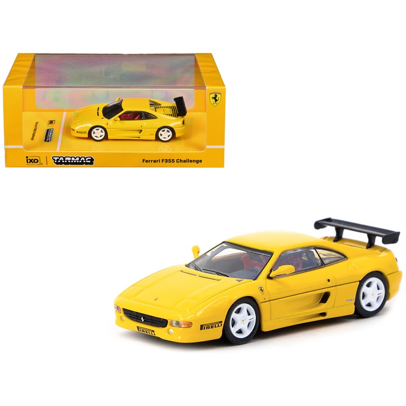 Ferrari F355 Challenge Yellow “Road64” Series 1/64 Diecast Model Car by Tarmac Works