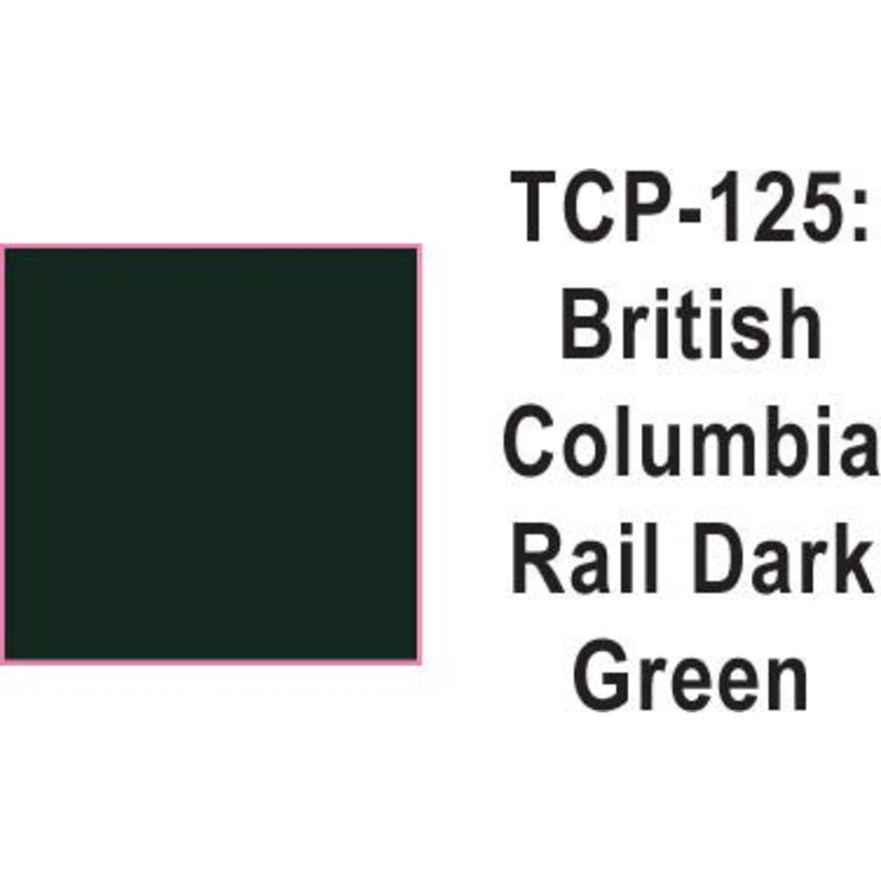 Tru Color TCP-125 British Columbia Rail Dark Green Paint 1 ounce