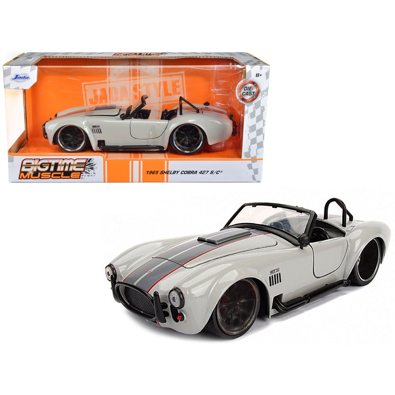1965 Shelby Cobra 427 S/C Grey 1/24 Diecast Model Car by Jada