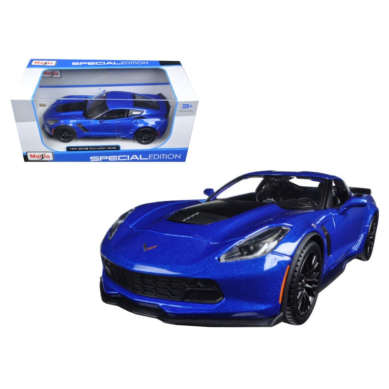 2015 Chevrolet Corvette Stingray C7 Z06 Blue Metallic 1/24 Diecast Model Car by Maisto