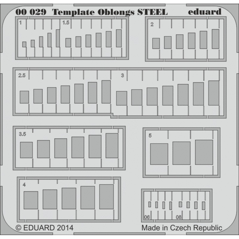 Eduard –  Template Oblongs STEEL (00029)