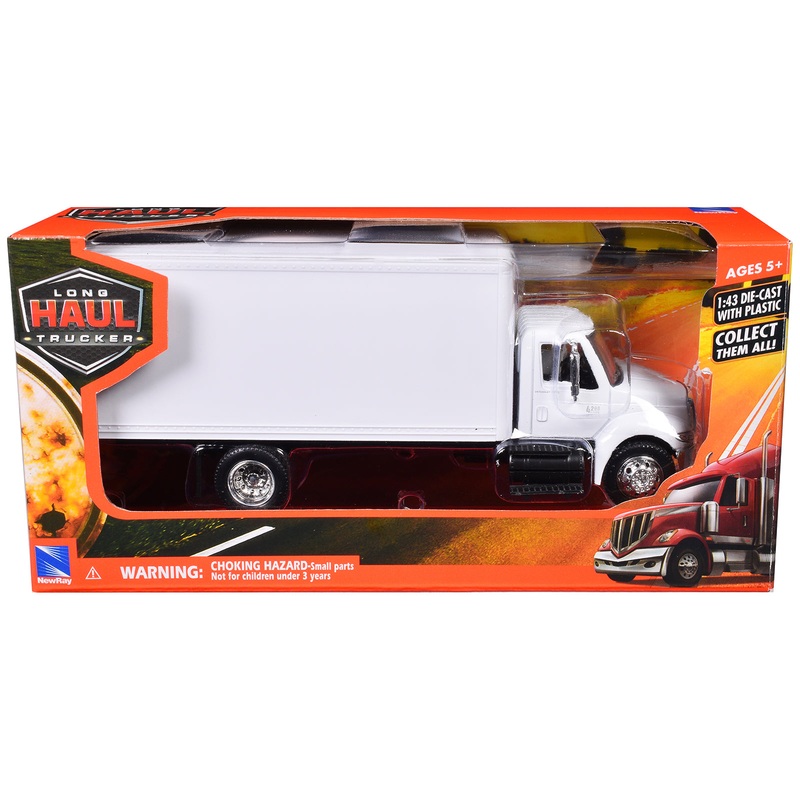 International 4200 Box Truck White “Long Haul Truckers” Series 1/43 Diecast Model by New Ray
