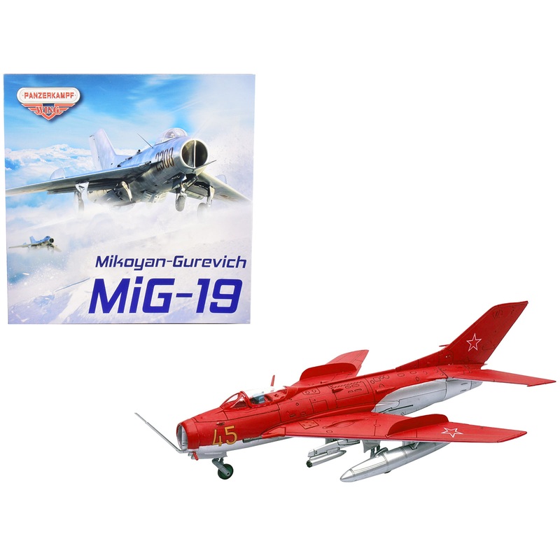 Mikoyan-Gurevich MiG-19S Farmer C Fighter Aircraft “Yellow 45” “VVS Display Team Soviet Air Force Kubinka Air Base” (1960) “Wing” Series  1/72 Diecast Model by Panzerkampf