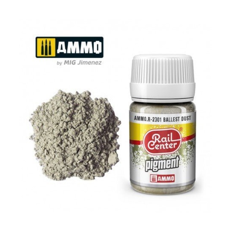 Rail Center Paint R-2301, Pigment, Ballast Dust, 35ml bottle, Dry Pigment