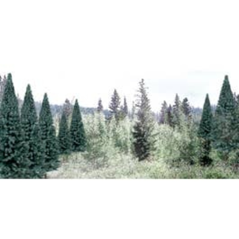 Woodland Scenics TR1587 Value Pack Eighteen trees (Blue Spruce) from 2″ to 4″.