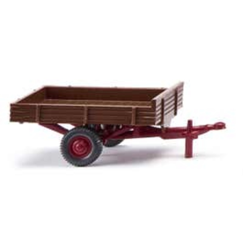 Wiking 87943  HO Allgaier single-axle trailer – fawn brown