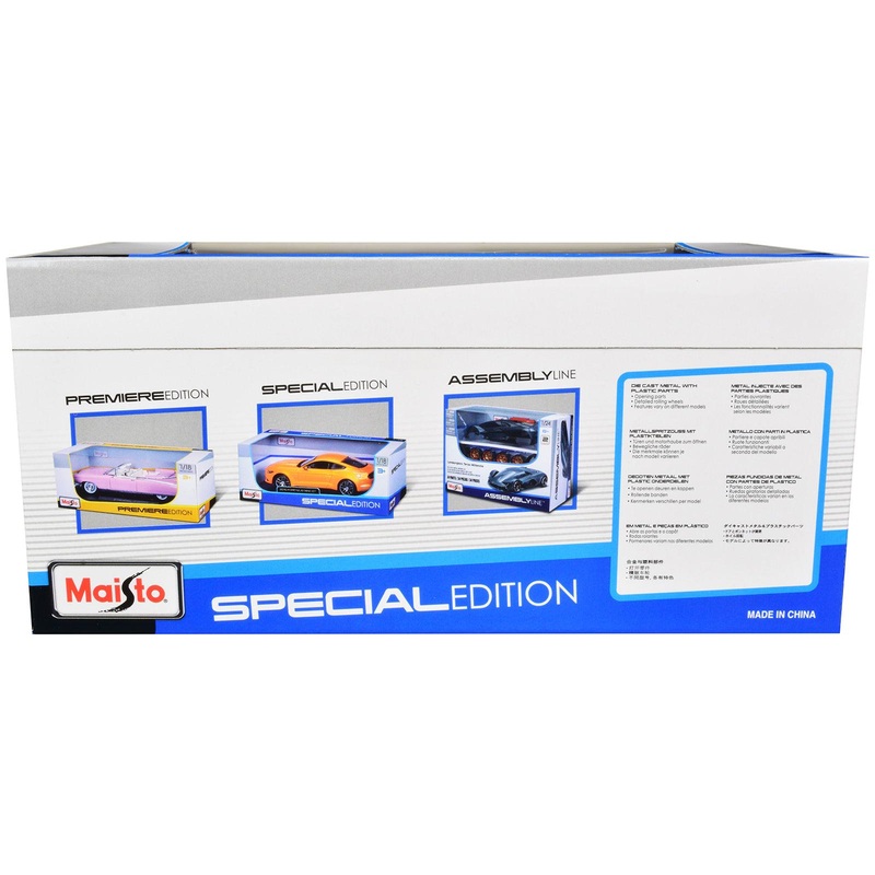 1971 Chevrolet Camaro Gray with Black Stripes “Special Edition” 1/18 Diecast Model Car by Maisto