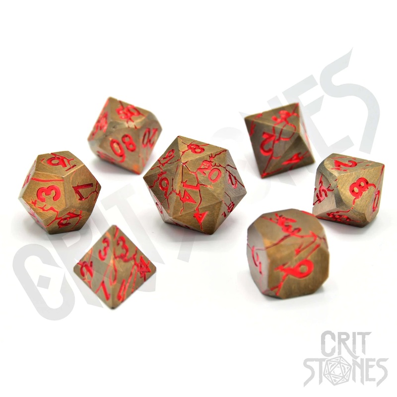 CritStones – Metal RPG Dice Set – Rage Within