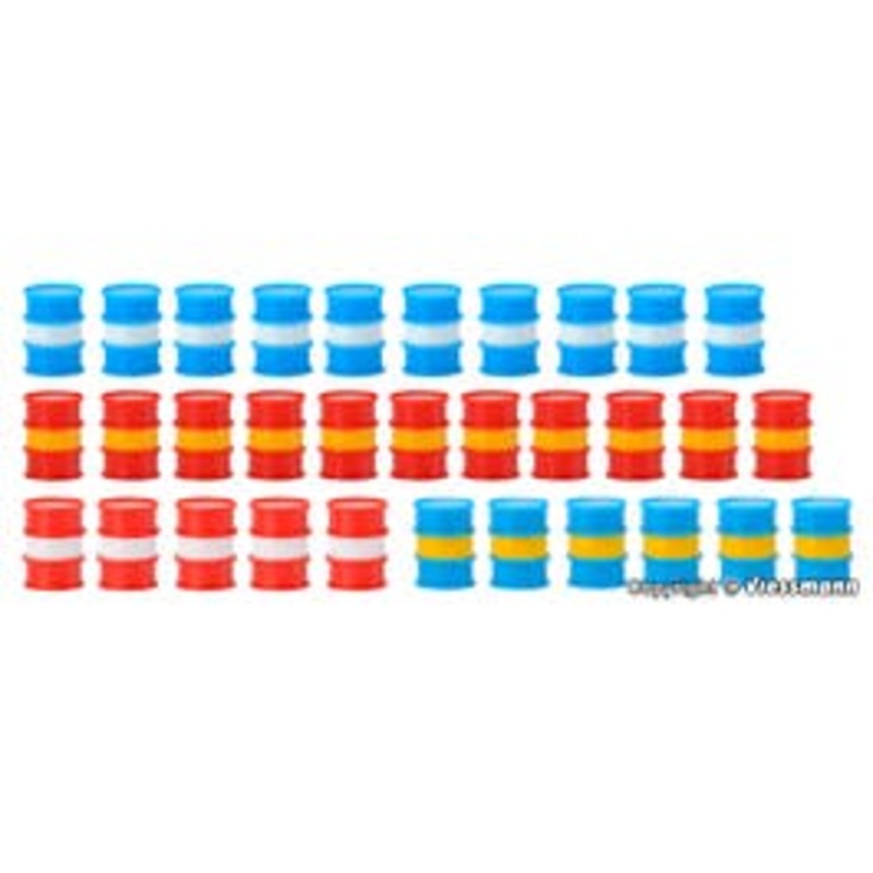 Kibri 37386  N Oil drums, 32 pieces kit