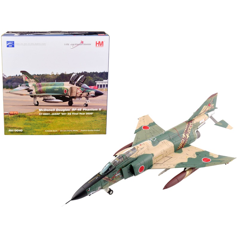 McDonnell Douglas RF-4E Phantom II Fighter Aircraft 57-6907 JASDF “501 SQ Final Year 2020” “Air Power Series” 1/72 Scale Model by Hobby Master