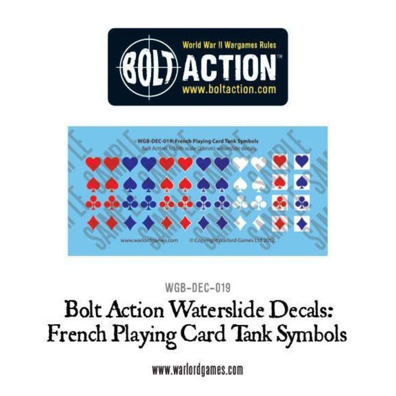 Warlord – Bolt Action: Decals – French Playing Card Tank Symbols