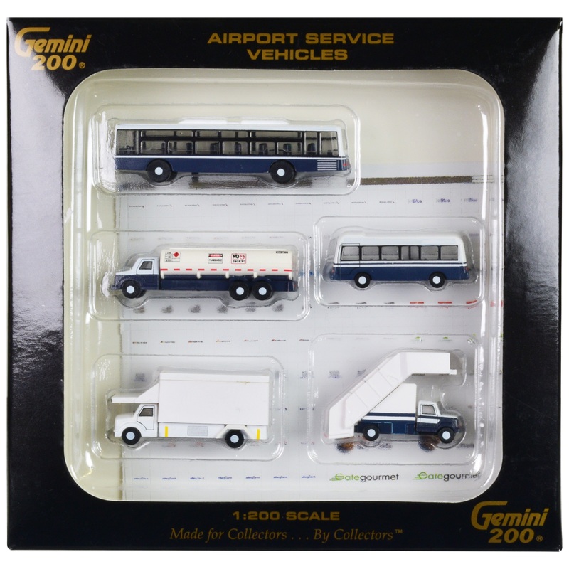 Airport Service Vehicles Set of 5 pieces “Gemini 200” Series Diecast Models by GeminiJets