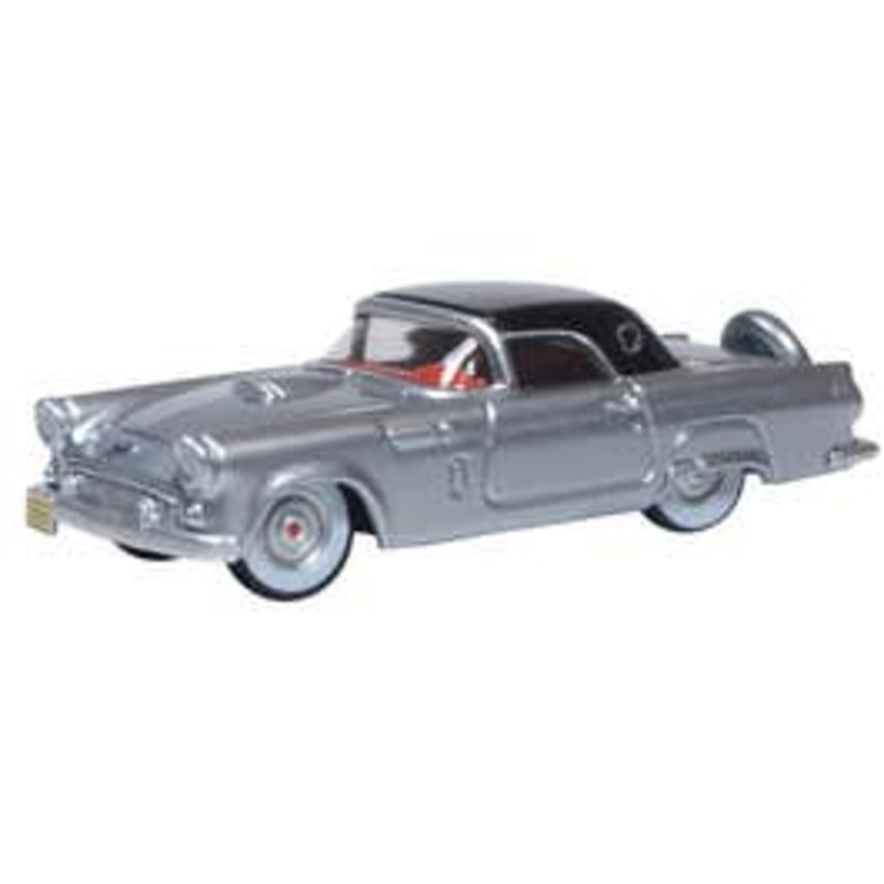 Oxford 87TH56007 HO Ford Thunderbird 1956 Gray Metallic and Raven Black