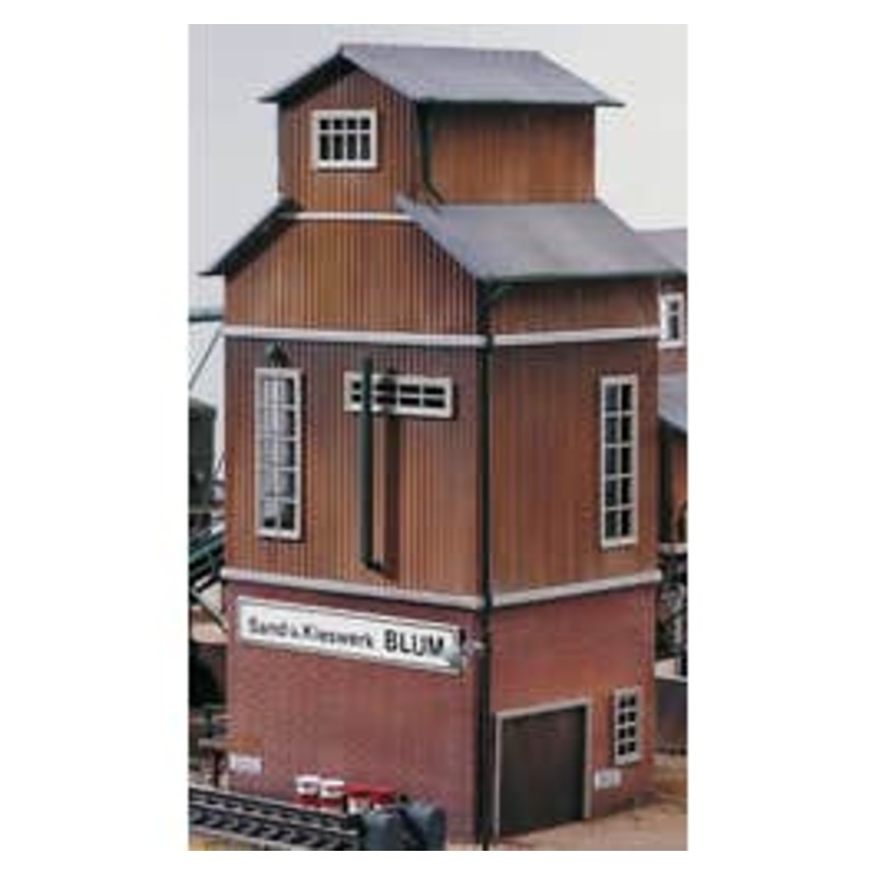 PIKO 61124 HO CLASSIC LINE SAND WORKS GRADING TOWER, BUILDING KIT
