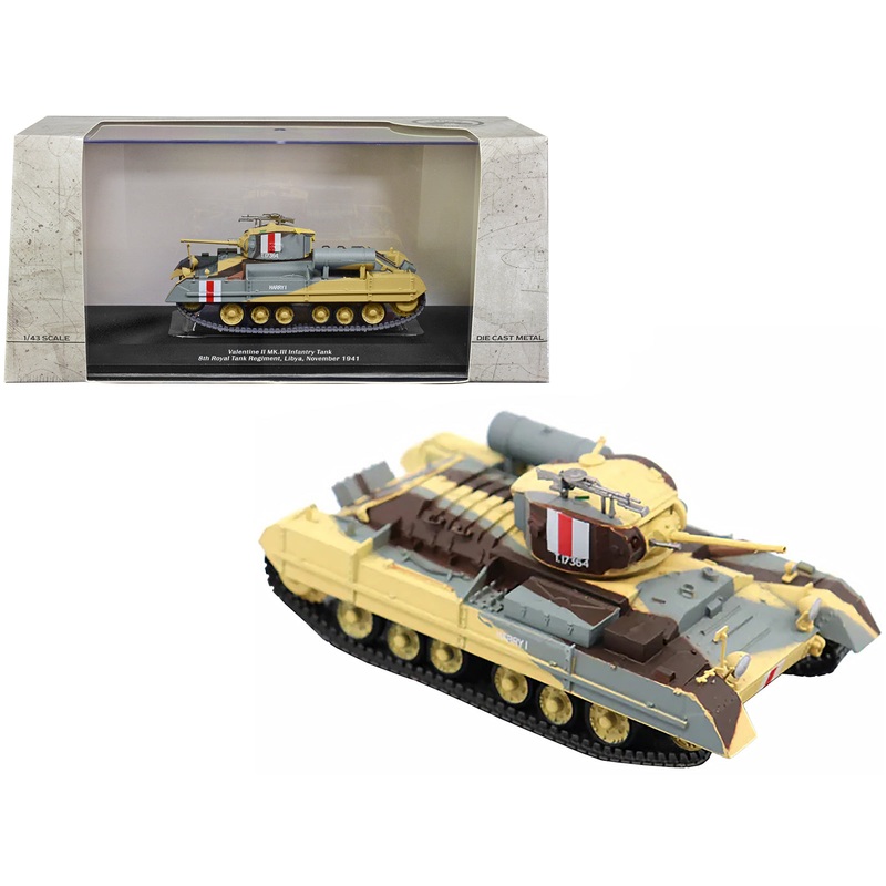 “Valentine MK.II” Infantry Tank MK.III “Harry I” “UK 8th Royal Tank Regiment Libya November 1941” 1/43 Diecast Model by AFVs of WWII