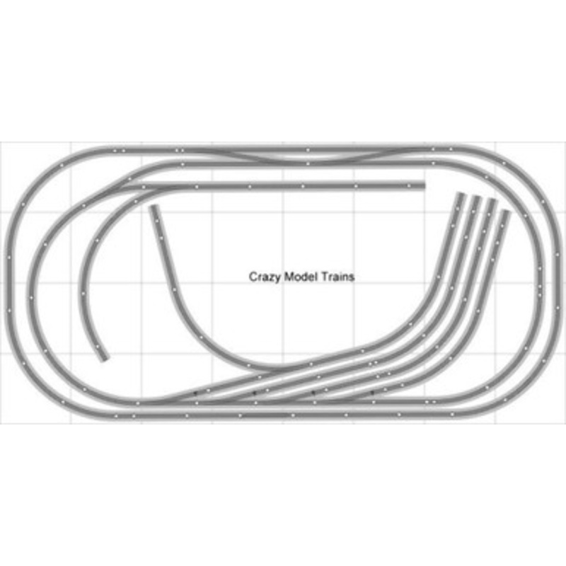 Bachmann E-Z Track Train Layout #011D Train Set HO Scale 4′ X 8′ DCC Switches
