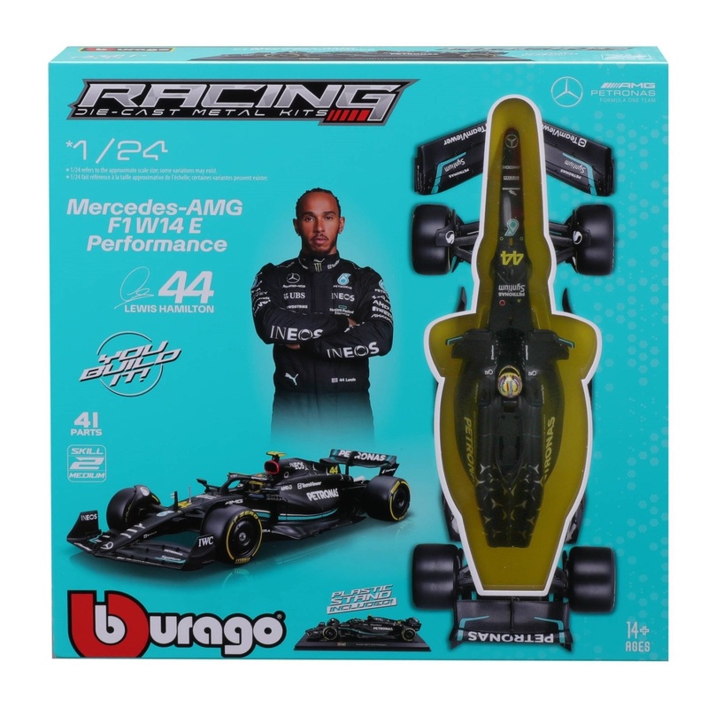 Burago – 1/24 Mercedes AMG F1 W14 2023 Model Kit #44 Ham.
