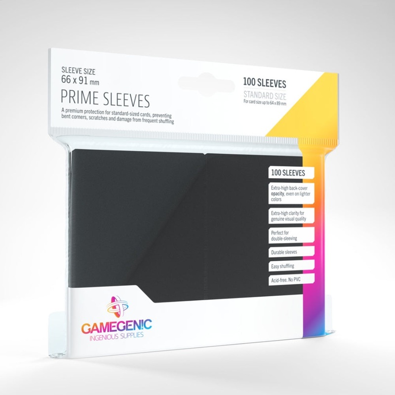 GameGenic – PRIME Sleeves: 66 x 91mm Black (100)