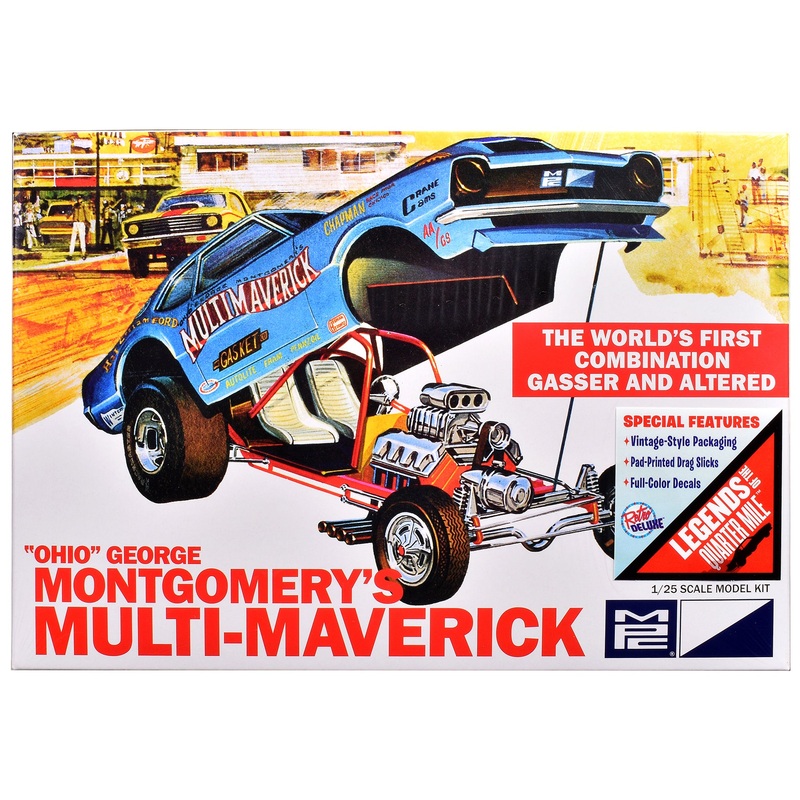 Skill 2 Model Kit “Ohio” George Montgomery’s Multi Maverick Funny Car 1/25 Scale Model by MPC