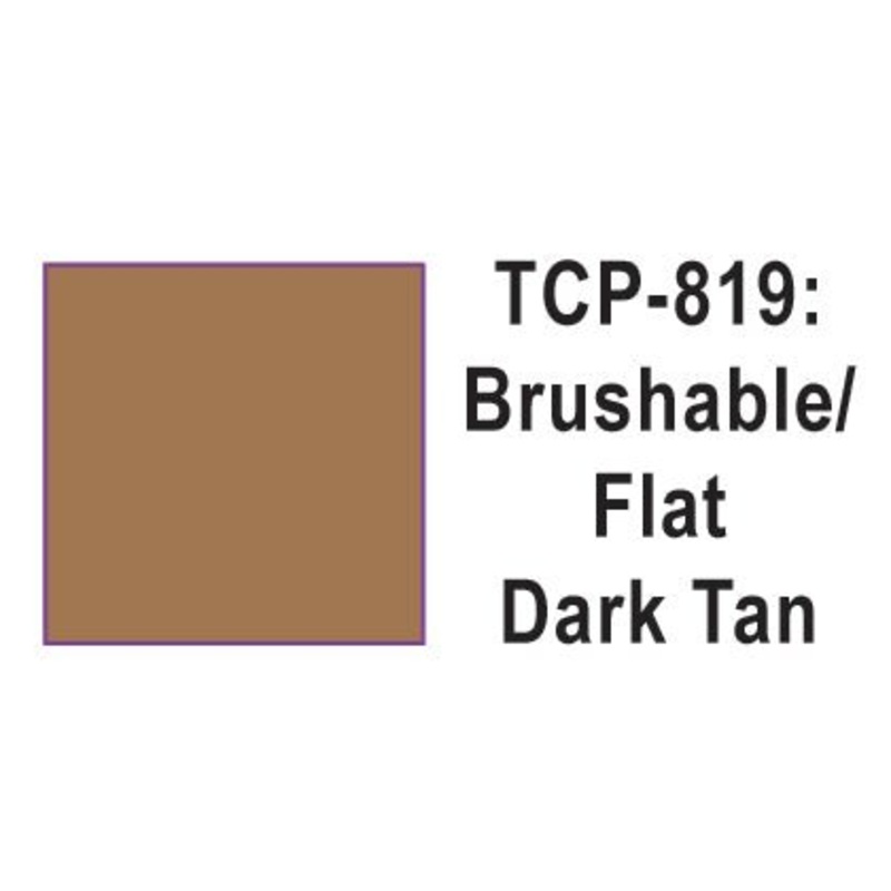 Tru Color TCP-819 Flat Dark Tan Paint 1 Fluid Ounce