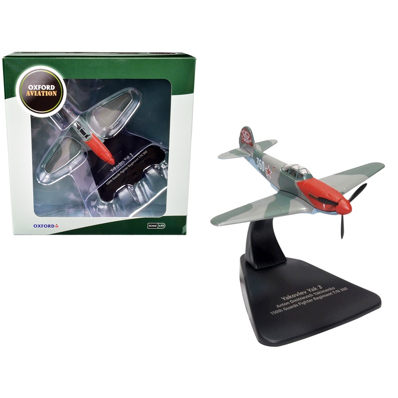 Yakovlev Yak 3 Fighter Aircraft “Anton Dmitrievich Yakimenko 150th Guards Fighter Regiment T/N 360” USSR “Oxford Aviation” Series 1/72 Diecast Model Airplane by Oxford Diecast