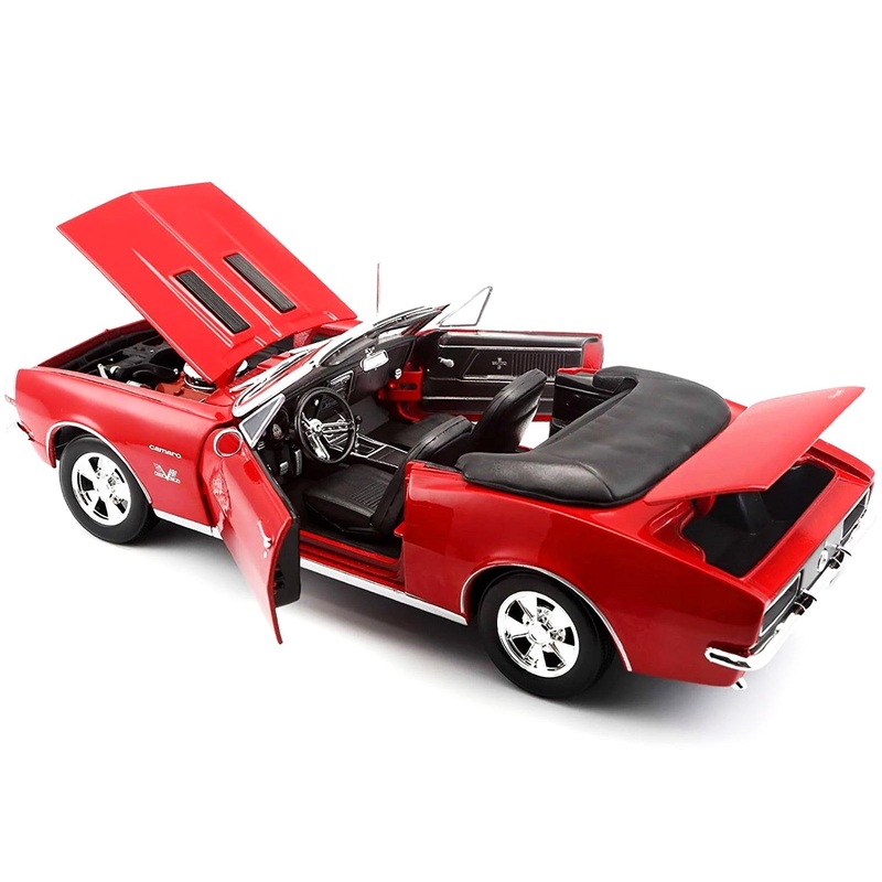 1967 Chevrolet Camaro SS 396 Convertible Red 1/18 Diecast Model Car by Maisto