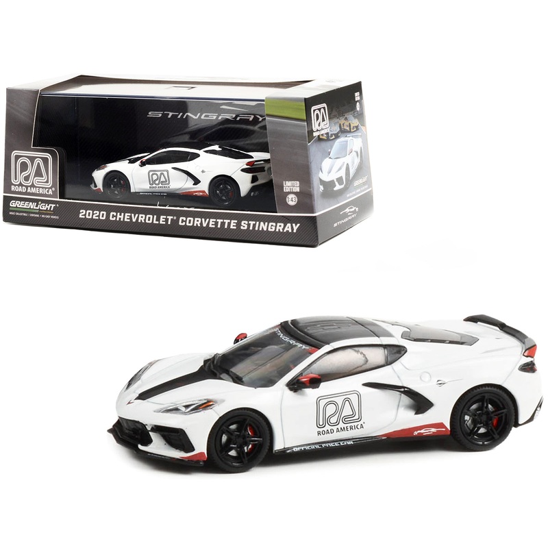 2020 Chevrolet Corvette C8 Stingray “Road America Official Pace Car” 1/43 Diecast Model Car by Greenlight