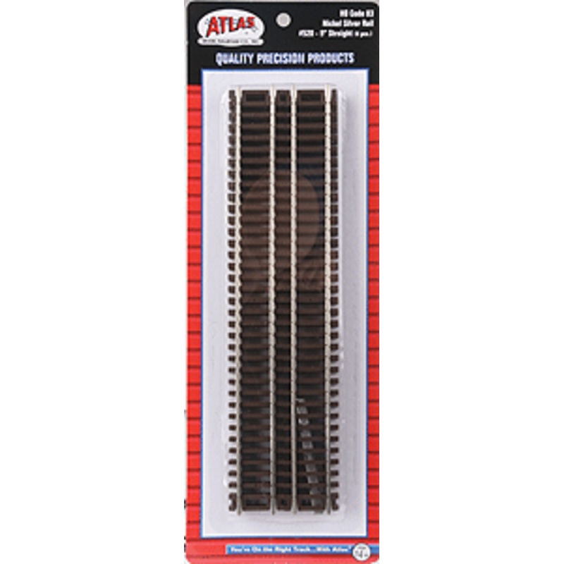 Atlas 520 HO, Code 83, 9″ Straight, 6 Pieces